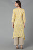  Women Yellow Pure Cotton Printed Kurta Palazzos 