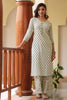  Women Off White and Green Color Cotton Fabric Printed Fancy Kurta and Palazzo Set