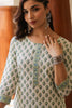  Women Off White and Green Color Cotton Fabric Printed Fancy Kurta and Palazzo Set