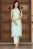  Poly-Chanderi Ethnic Motifs Kurta Set