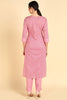  Women Pink Printed Kurta With Trousers