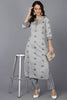  Women Grey Cotton Blend Kurta Trousers