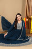 Teal Blue Georgette Solid Yoke Design Anarkali Kurta Dupatta Set VKSET1473