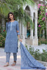   Blue & White Cotton Fabric Printed Fancy Kurta And Palazzo