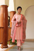  Women Pink Yoke Design Regular Gotta Patti Pure Cotton Kurta with Trousers Dupatta