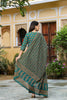 Teal Green Printed Cotton Kurta with Trousers Dupatta – 