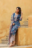  Women Blue White Ethnic Motifs Print Pure Cotton Kurta with Trousers Dupatta