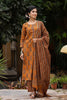 Olive Brown Pure Cotton Kurta with Trousers Dupatta – 