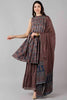  Women Blue Printed Kurta Sharara With Dupatta