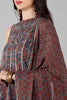  Women Blue Printed Kurta Sharara With Dupatta