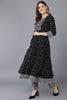 Black Pure Cotton Anarkali Suit Set VKSKD1537