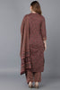  Women Maroon Pure Cotton Kurta Trousers With Dupatta 