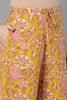 Yellow Rayon Blend Floral Printed Kurta Palazzos With Dupatta VKSKD1622