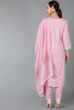  Women Pink Pure Cotton Yoke Design Kurta Set 