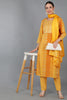 Mustard Silk Blend Ethnic Motifs Straight Kurta Trousers With Dupatta 