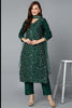 Green Silk Blend Embroidered Kurta Pant With Dupatta VKSKD1754