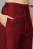 Maroon Silk Blend Straight Kurta Pant With Dupatta VKSKD1772