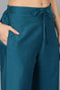 Silk Blend Teal Blue Festive wear Suit Set VKSKD1784