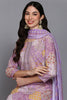 Cotton Lavender Printed Straight Kurta Pant With Dupatta VKSKD1853