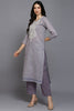 Lavender Cotton Bandhani Straight Suit Set VKSKD1871