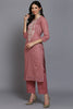 Pink Cotton Bandhani Straight Suit Set VKSKD1875