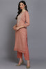 Peach Cotton Bandhani Straight Suit Set VKSKD1876