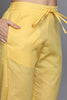 Cotton Yellow Printed Straight Kurta Pant With Dupatta VKSKD1916