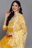 Cotton Yellow Bandhani Printed Straight Kurta Pant With Dupatta VKSKD1926