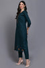 Cotton Green Embroidered Straight Kurta Pant With Dupatta VKSKD1933