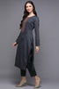 Grey Pure Cotton Ethnic Motifs Straight Suit Set VKSKD1949