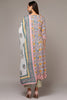 Peach Pure Cotton Printed Flared Suit Set VKSKD1969