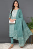 Green Pure Cotton Bandhani Printed Straight Suit Set VKSKD1985