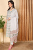 Sea Green Pure Cotton Floral Printed Straight Suit Set VKSKD2005