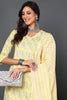 Yellow Pure Cotton Floral Printed Straight Suit Set VKSKD2008