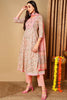 Peach Pure Cotton Ethnic Motifs Printed Anarkali Style Suit Set VKSKD2049