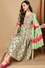 Green Pure Cotton Floral Printed Anarkali Style Suit Set VKSKD2077