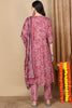 Pink Pure Cotton Ethnic Motifs Printed Flared Suit Set VKSKD2113