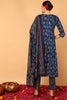 Blue Pure Cotton Ethnic Motifs Printed Flared Suit Set VKSKD2114