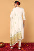 Off White Pure Cotton Ethnic Motifs Printed Flared Suit Set VKSKD2118