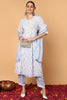 Blue Viscose Rayon Ethnic Motifs Printed Flared Suit Set VKSKD2137