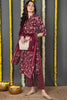 Maroon Rayon Blend Floral Printed Straight Suit Set VKSKD2149