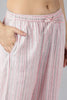  Women Pink Pure Cotton Striped Night Suit