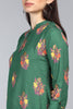 Green Cotton Ethnic Motifs Regular Tunic Top VT1101