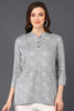 Grey Cotton Blend Bandhani Printed Straight Tunic VT1234