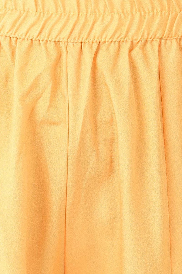 Crepe Yellow Bandhani Printed Straight Kurta Palazzo Set 