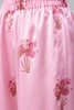   Poly Crepe Pink Ethnic Motifs Printed Straight Kurta Palazzo Dupatta Set 