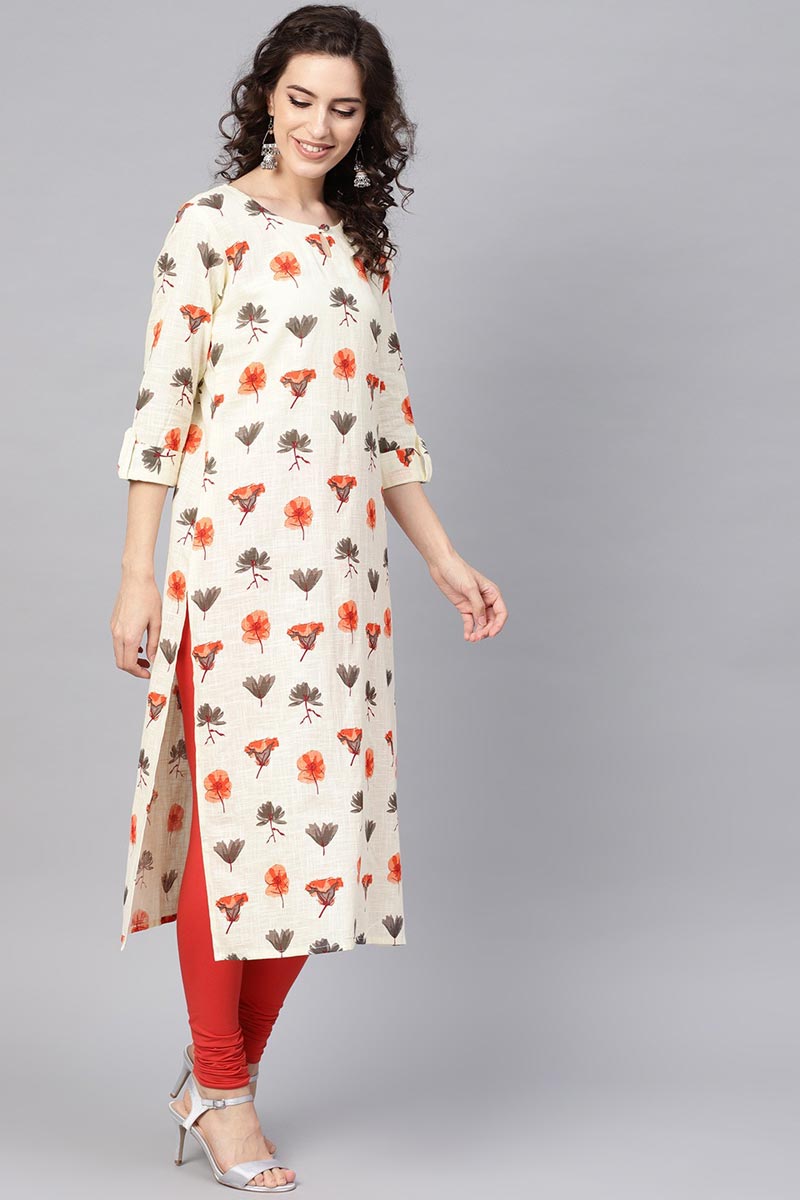   Cotton Fabric Printed Fancy Kurti 