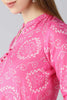   Function Wear Pink Color Printed Fancy Kurti 