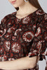  Women Occasion Wear Brown Color Printed Cotton Fabric Kurti 