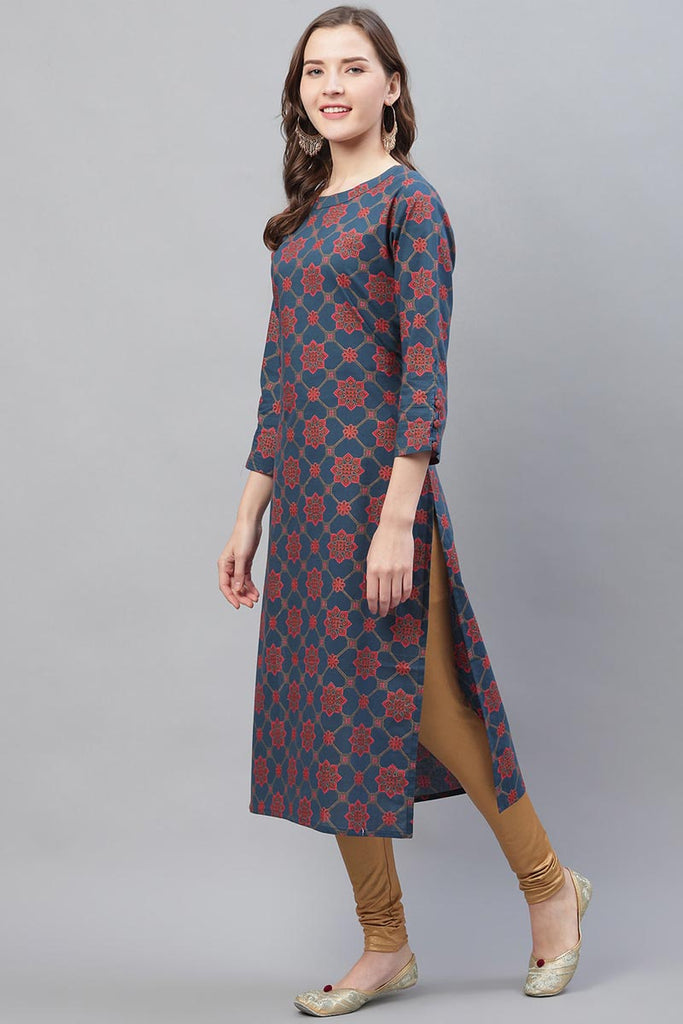   Cotton Printed Simple Daily Wear Kurti 